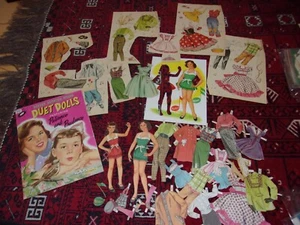 Duett Puppen, Geduld und Umsicht Vintage Papierpuppen, 1958, aus 2 Sets - Bild 1 von 8
