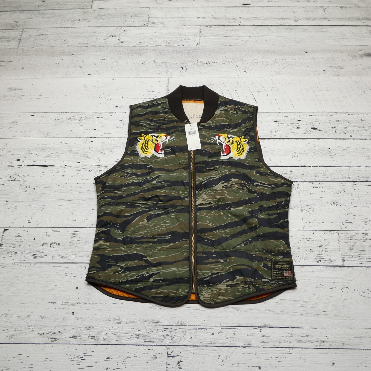 ジャケット・アウター Denim & Supply duck camo down vest M Denim & Supply duck camo down vest