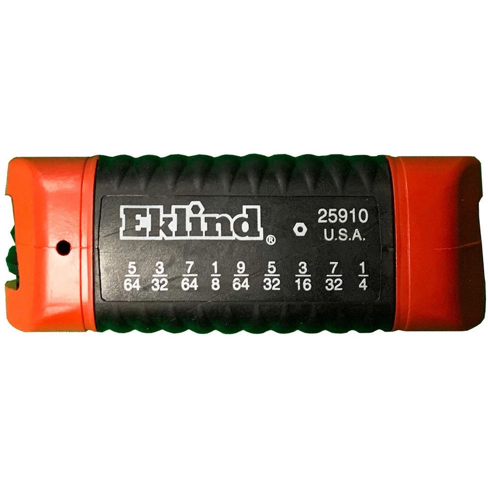 EKLIND 25910 Hex Key Folding Set,SAE,Security,9Pieces 60KU83 - Image 1 of 1