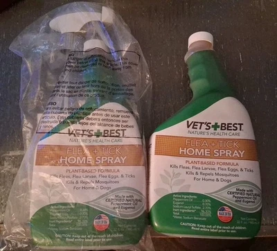 2x Vet’s Best Exterminator Hogar Spray Tratamiento Natural para Perros y Hogar 32oz Foto 1 de 2