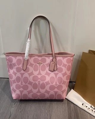 Новый розовый город 33 сумка с короткими ручками покупки одиночный наплечная сумка подпись холст порошок - Изображение 1 из 4