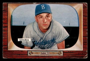 George Shuba 1955 Bowman Card #66 Brooklyn Dodgers GD-VG - Picture 1 of 2
