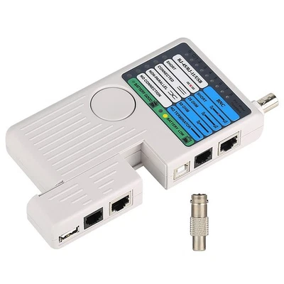 Network Cable Tester 4-in-1 UTP STP Wire Multi-Tester RJ11/RJ45/USB/BNC - Image 1 of 4