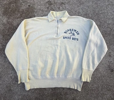 Sudadera de colección con cremallera 1/4 Bessemer Speed para niños de los años 50/60 con estampado de bandadas Pullover Foto 1 de 4