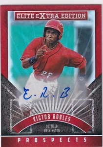 2015 Panini Elite Extra Edition PROSPECTS #192 VICTOR ROBLES AUTOGRAPH R/C - Picture 1 of 2