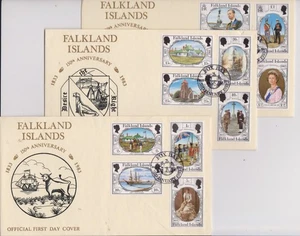 GB Falkland Is 1983 British 150th Ann 1p-£1 SG 439-449 FDC ROYALTY SHIPS UNIFORM - Picture 1 of 4