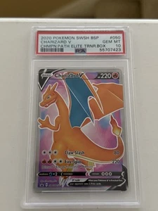 PSA 10 GEM MINT Pokemon Charizard V Champions Path Elite Trainer Box SWSH050 - Picture 1 of 2
