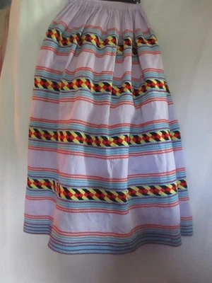 Falda de retazos vintage Seminole/Miccosukee arte tribal nativo americano hecha a mano Foto 1 de 4