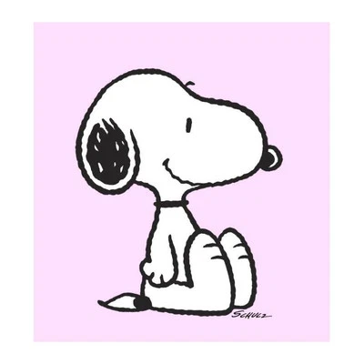 Arte de dibujos animados en lienzo de edición limitada numerado Peanuts "Snoopy: Pink" Foto 1 de 3