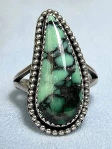Southwestern Natural Variscite Ring (Turquoise’s sister) Sterling Size 8 - Picture 1 of 4