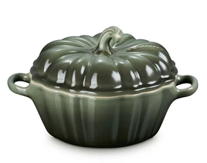 Le Creuset Mini Pumpkin Cocotte Stoneware  Thyme Halloween 350ml 2025 Japan  New - Picture 1 of 10