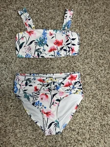 Girls Two Piece Bikini Floral Sz S - Picture 1 of 5