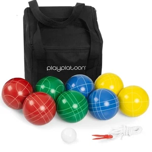 Play Platoon Bocce Ball Set Game with Case - 4 to 8 Player Bocce Balls Set - Picture 1 of 9