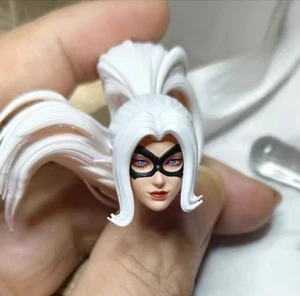 1/12 Braid Black Cat Felicia Head Carved Model Fit 6'' ML Action Figure - Picture 1 of 3