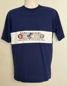 Seltenes Vintage Detroit Tigers 1984 World Series Champions T-Shirt Gr. ? dunkelblau - Bild 1 von 9