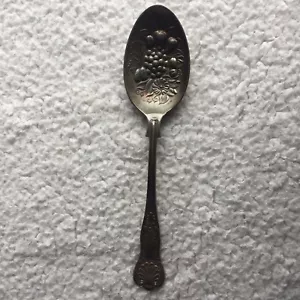 Vintage Electro Plated Nickel Silver (EPNS) Floral Fruit Serving Spoon England - Picture 1 of 8