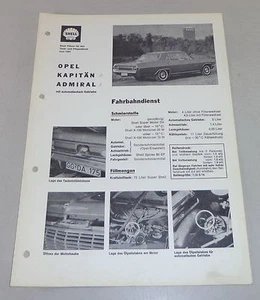 Shell Schmierplan für Opel Kapitän A / Admiral A Stand 06/1967 - Bild 1 von 1