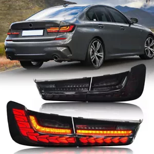 Smoked LED Tail Lights Turn Signal For 2019-2022 BMW G20 G80 M3 330 340 3 Series - Picture 1 of 7