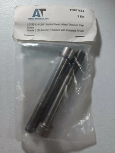 Allied Titanium 0017554, (2er-Packung) 1/2-20 x 4 UNF Zylinderschraube mit Innensechskant, Grade - Bild 1 von 4
