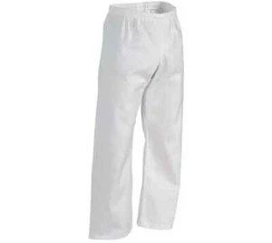 Martial Sports Lightweight Karate/Taekwondo Pants - White/Black - Free Shipping - Picture 1 of 4