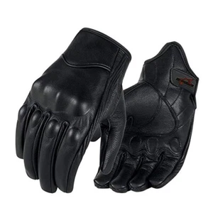 Superbike Non Perforated Goat Skin Gloves Unisex Size Small Black New  - Picture 1 of 4