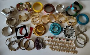 38 Armband versch. Material Gold/Silber T Neu aus altem Lagerbestand Strass Armreif Manschettenknopf Konvolut - Bild 1 von 20