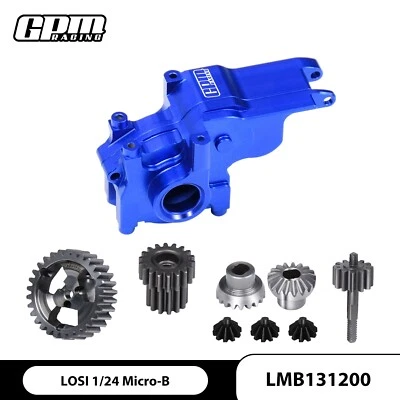 GPM 7075Alu Transmission Case+40Cr Steel Gear Set LOSI 1/24 Micro-B 1/28 Micro-T - Image 1 of 4