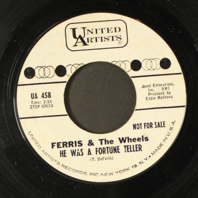 FERRIS & WHEELS: moments like this / he was a fortune teller UA 7" Single 45 RPM - Image 1 of 2