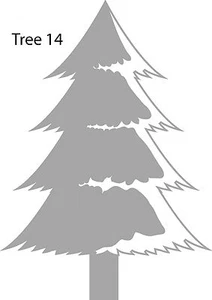 Christmas Tree Retail Shop Window Display Vinyl Sticker Wall Sticker V14 - Picture 1 of 2
