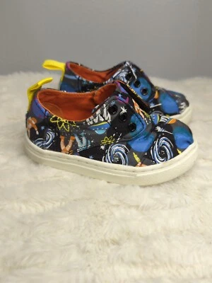 TOMS Niño Pequeño Cordones Cupsole Brilla en la Oscuridad Galaxia Sin Corbata Tenis Talla 6 Foto 1 de 4