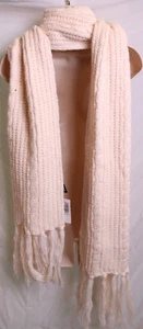 Women's Torrid Powder Puff Cream Cable Knit Scarf NWT - Picture 1 of 2