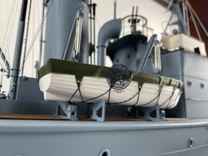 Plastic Lifeboat Model with Canopy and Base RC Model Ship Kit 1 PCS - Picture 1 of 9