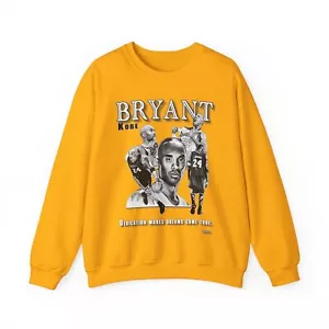 Felpa Kobe Bryant unisex misto pesante, arte, stampa, t-shirt, NBA, basket - Foto 1 di 13