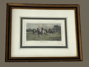 Framed Print Polo Match "A Question Of Pace" By English Artist George Wright - Picture 1 of 8