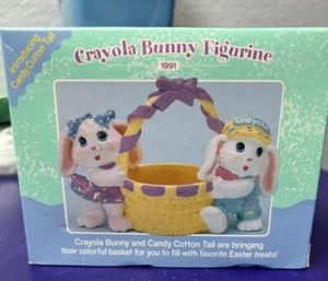 Vtg Hallmark Crayola Bunny/candy Cotton Tail W/ CandyBasket Figurine Easter NOS - Picture 1 of 5