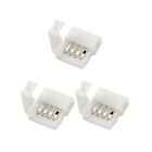 10PCS 5050 4 Pin Waterproof RGB Connector Clips for LED Tape Strip (White)