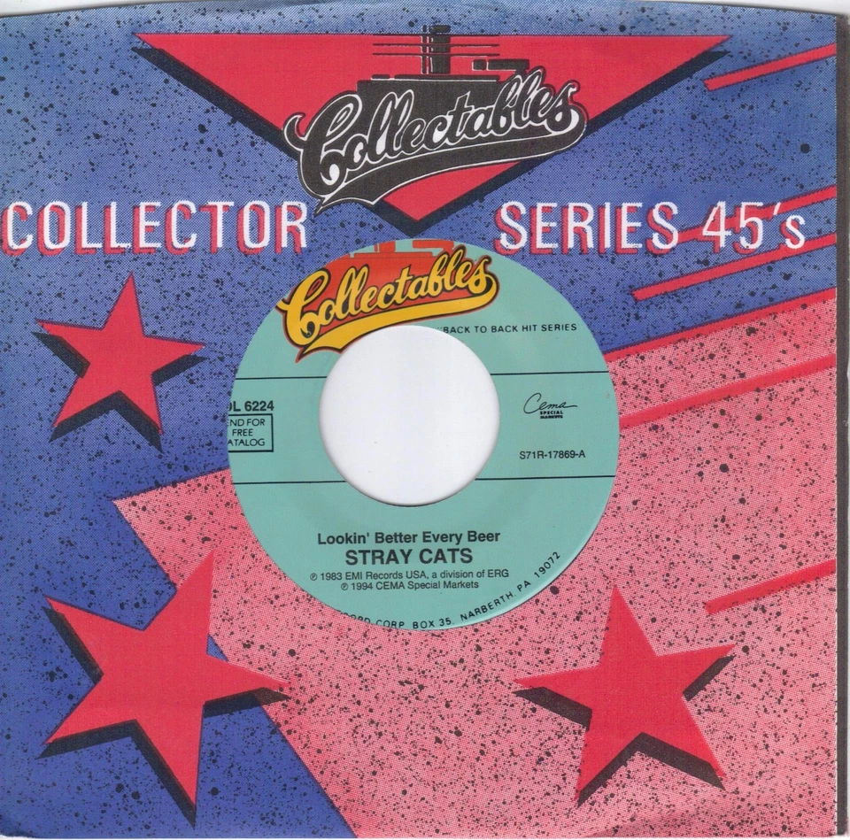 STRAY CATS  Lookin' Better Every Beer / Won't Stand In Your Way 45  BRIAN SETZER - Image 1 of 1