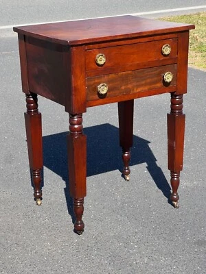 Antique New York Sheraton Two Drawer Stand c. Early 19th Century - Image 1 of 4