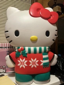 IN MANO Hello Kitty Stampo per soffiaggio natalizio illuminato 26 pollici! VERSIONE GRANDE! Limitato! - Foto 1 di 2