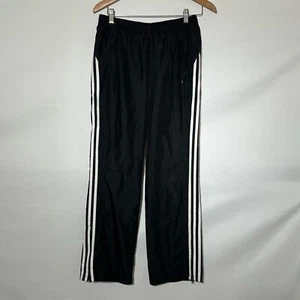 Pantalones deportivos Adidas Y2K cintura elástica sueltos pierna recta negros holgados talla pequeña - Imagen 1 de 9