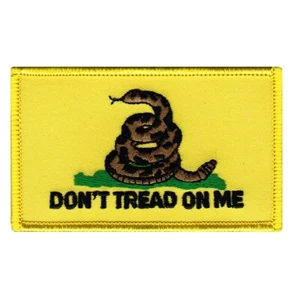 DON'T TREAD ON ME GADSDEN FLAG PATCH AMERICAN USA EMBLEM bestickt Bügelbild - Bild 1 von 1