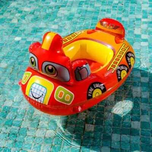 Juguetes acuáticos inflables dibujos animados coche bebé natación flotador asiento barco verano exterior - Imagen 1 de 13