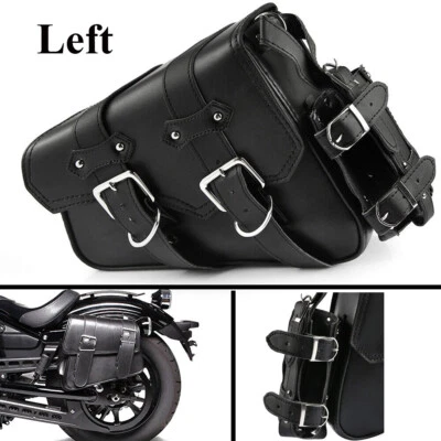 Left Side Motorcycle Black Saddle Bags For Harley Davidson Sportster XL883 1200 - Image 1 of 4