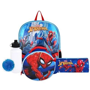 Marvel Spider-Man Kids Backpack & Lunch Bag 5 Piece Set, Spiderman - Picture 1 of 3