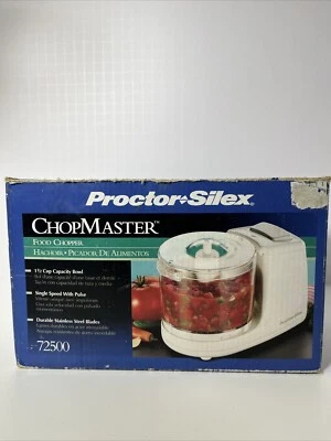 Proctor Silex 1.5 Cup Food Processor/ Chopper - White 72500 LID CRACKED - Image 1 of 4