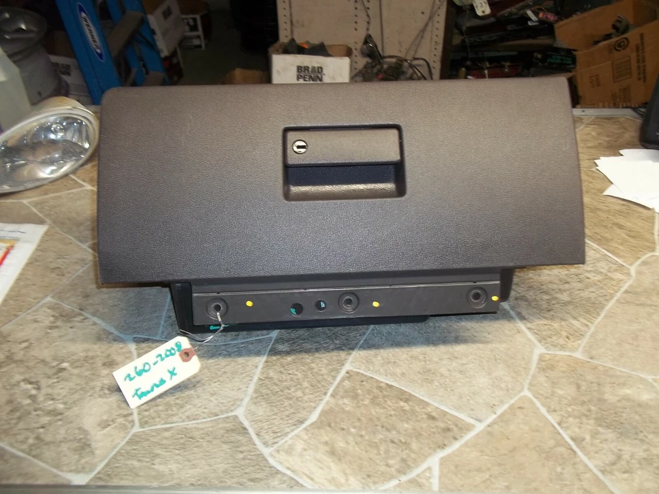 2008-2009 FORD TAURUS X DASH GLOVE COMPARTMENT STORAGE BOX ASSEMBLY OEM BROWN - Image 1 of 4