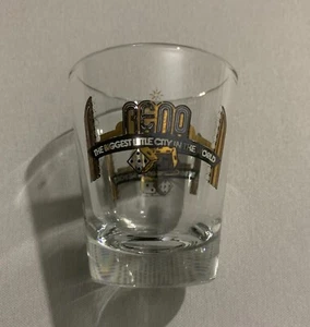New Vintage 1990 Reno Biggest Little City in the World Shot Glass Souvenir - Picture 1 of 7