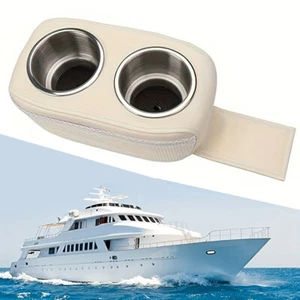 1PCS Portable Car Boat RV Double Cup Holder Stainless Steel Drink Bottle Holders - Bild 1 von 8