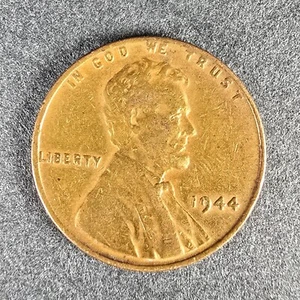 RARO 1944 centavo de trigo error sin marca de ceca “L” en Liberty Rim error - Imagen 1 de 2