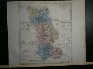 Grande carte 44 cm X 36 cm couleur 1878:  Manche - Picture 1 of 3